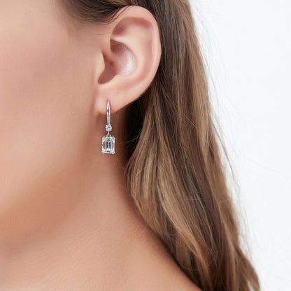 Solitaire CZ Earrings in Gold Flashed Sterling Silver, 2 Pairs