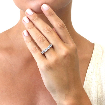CZ Eternity Ring in Sterling Silver