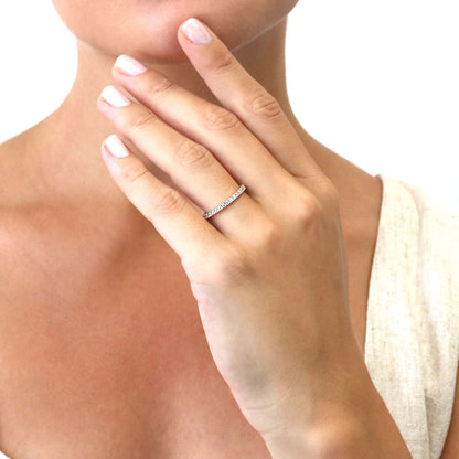 CZ Eternity Ring in Sterling Silver