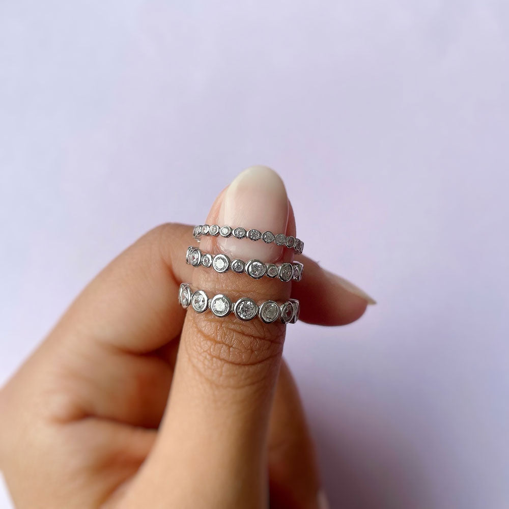 Image Contain: Model Wearing Bubble Eternity Ring