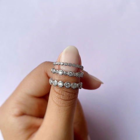 Image Contain: Model Wearing Bubble Eternity Ring