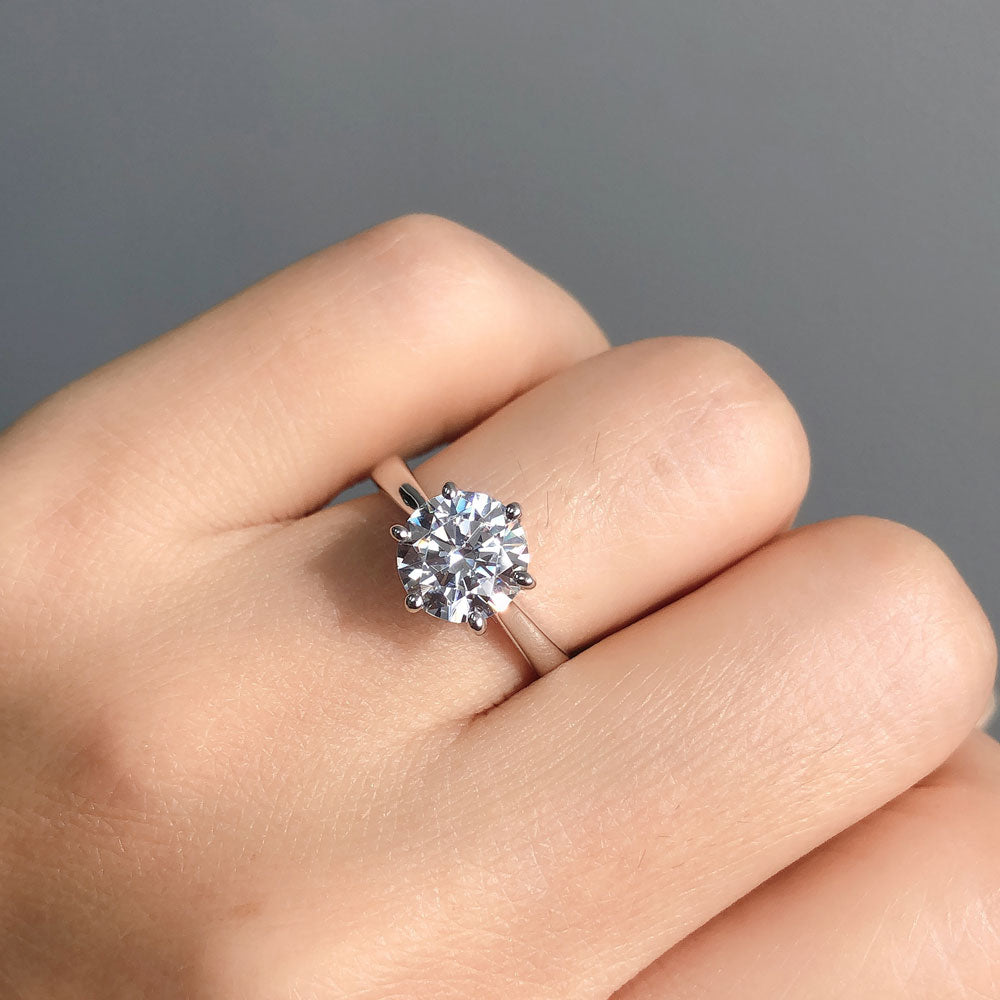 Image Contain: Model Wearing Solitaire Ring