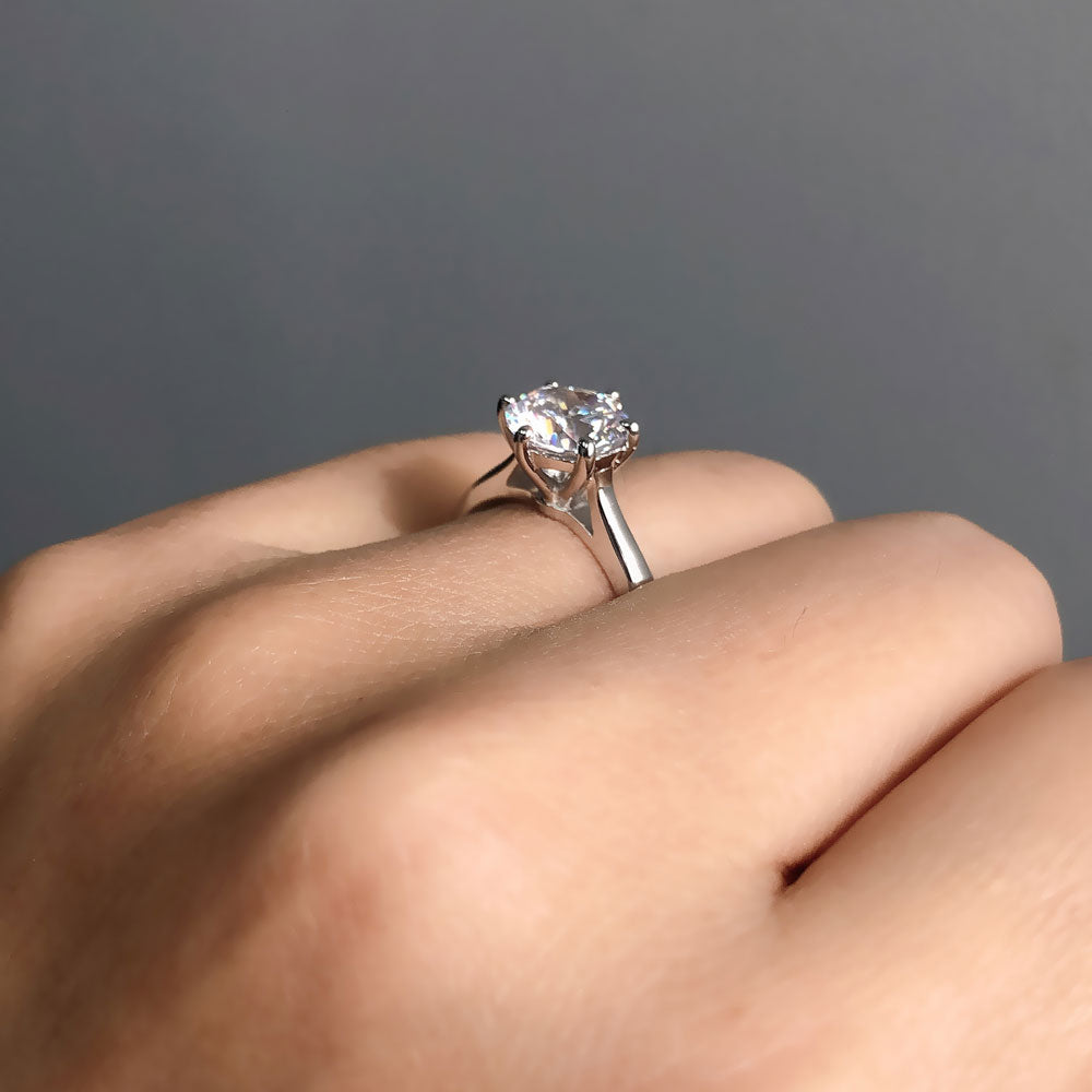 Image Contain: Model Wearing Solitaire Ring