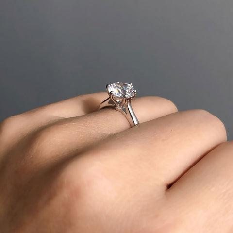 Image Contain: Model Wearing Solitaire Ring
