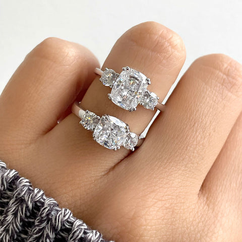 Image Contain: Model Wearing 3-Stone Ring