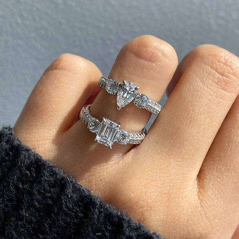 Image Contain: Model Wearing 3-Stone Ring