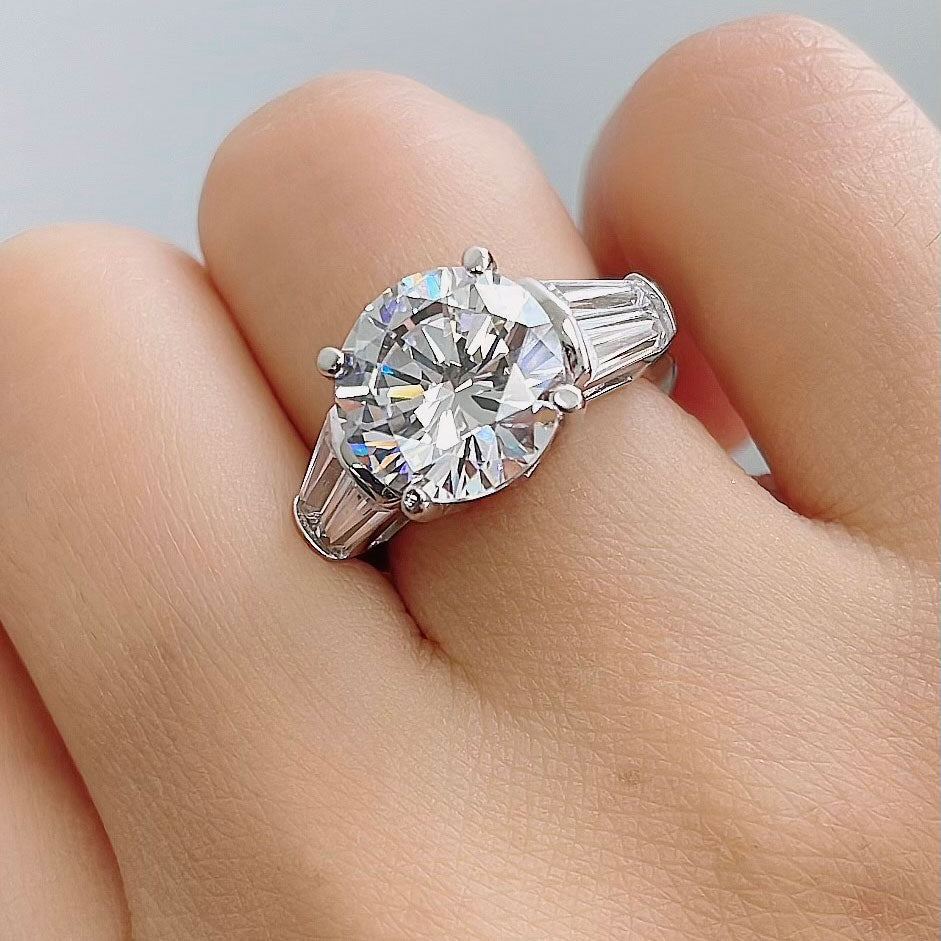Image Contain: Model Wearing 3-Stone Ring