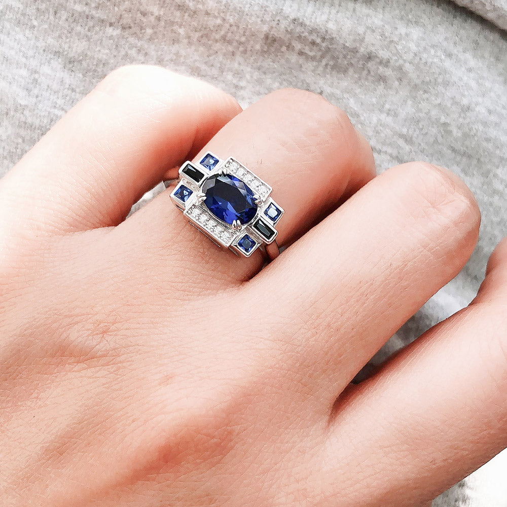 Image Contain: Model Wearing Art Deco Ring