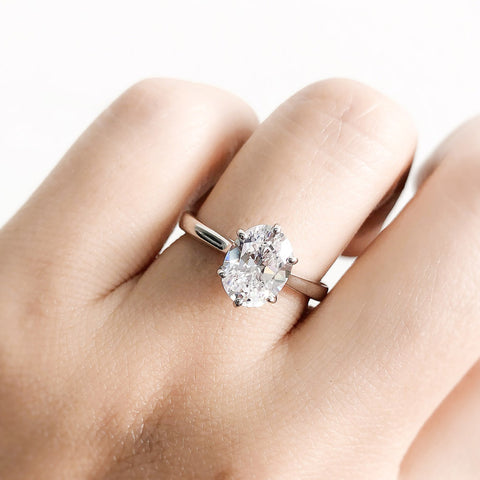 Image Contain: Model Wearing Solitaire Ring