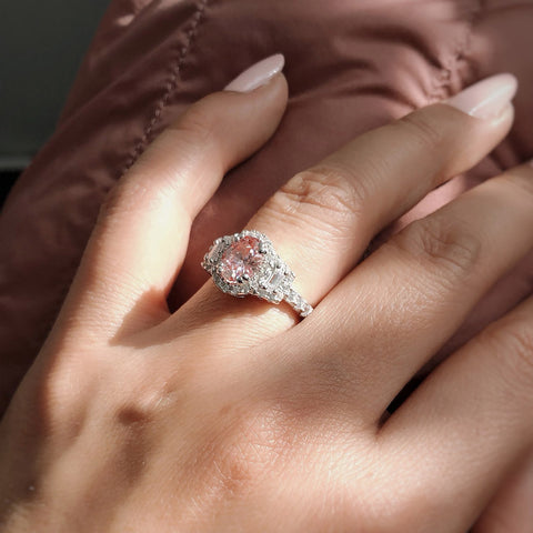 Image Contain: Model Wearing 3-Stone Ring