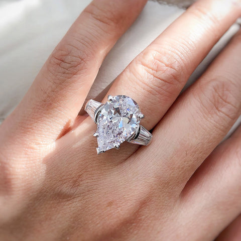 Image Contain: Model Wearing 3-Stone Ring