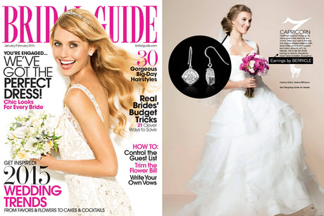 Image Contain: Bridal Guide Magazine / Publication Features Solitaire Dangle Earrings