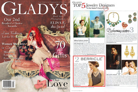 Image Contain: Gladys Magazine / Publication Features Chandelier Earrings, Link Bracelet, Statement Necklace