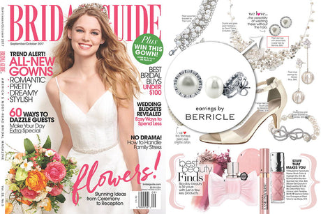 Image Contain: Bridal Guide Magazine / Publication Features Halo Stud Earrings