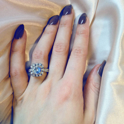 Image Contain: Model Wearing Halo Ring