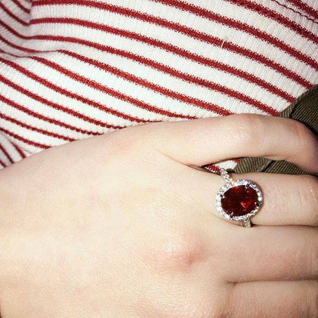 Image Contain: Model Wearing Halo Ring