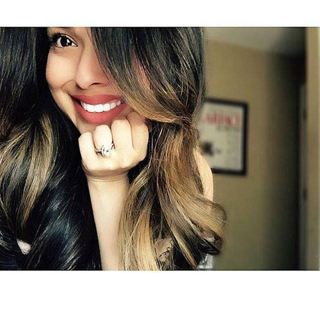 Image Contain: Model Wearing Halo Split Shank Ring