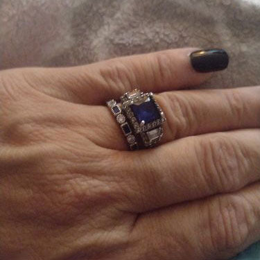 Model Wearing Art Deco Eternity Ring