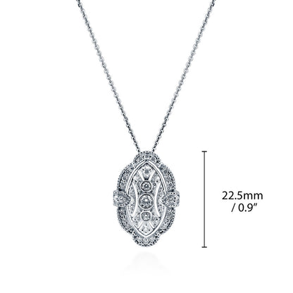 Art Deco Milgrain CZ Set in Sterling Silver