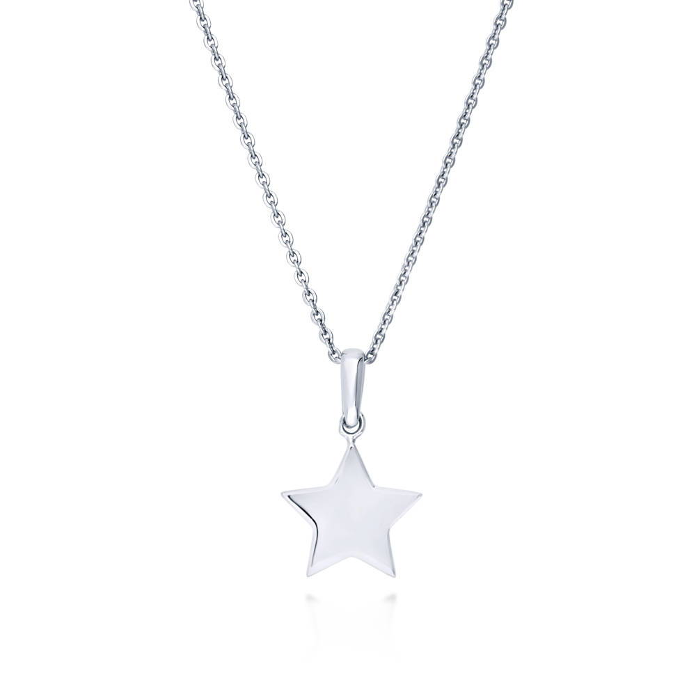 Star Pendant Necklace in Sterling Silver, 1 of 6