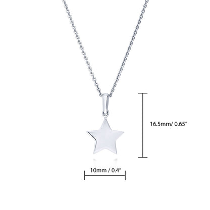 Star Pendant Necklace in Sterling Silver