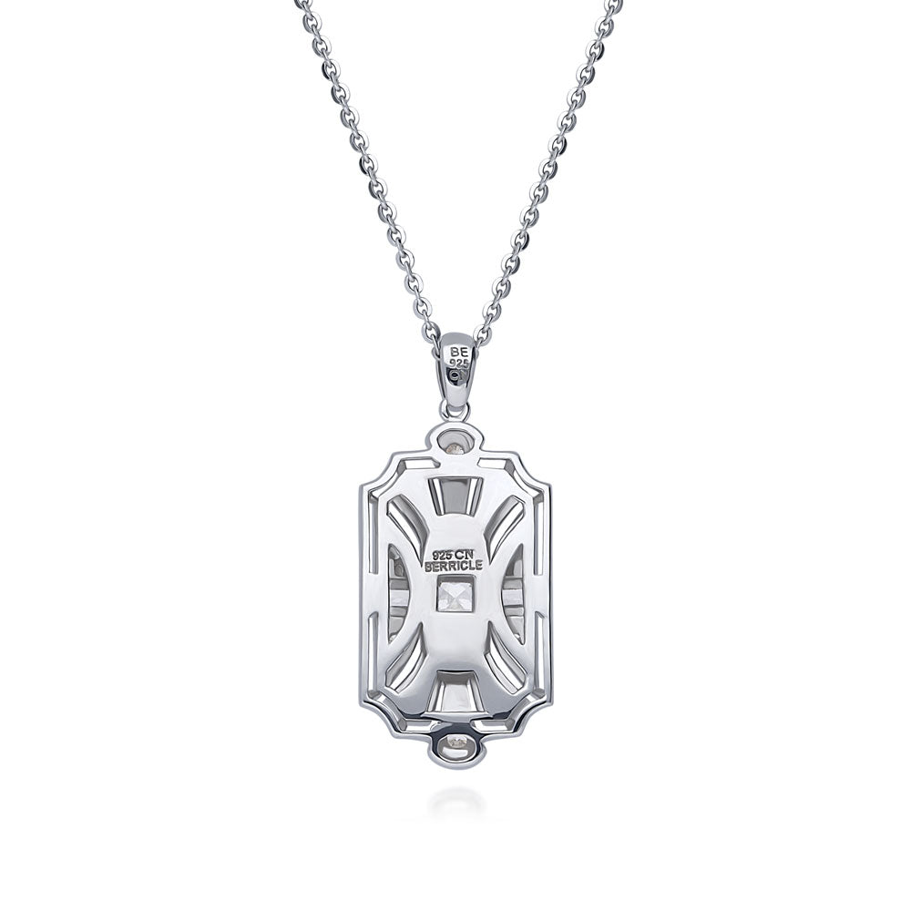 Art Deco Milgrain CZ Set in Sterling Silver