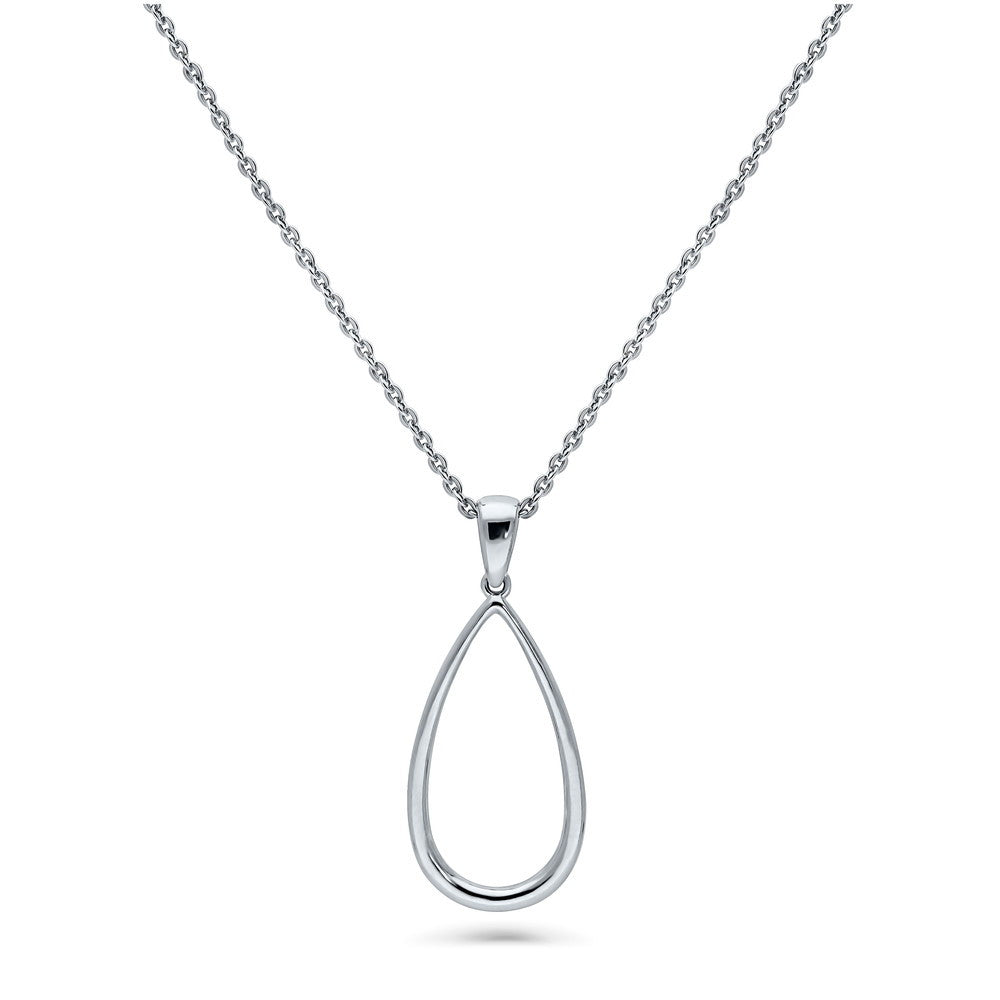 Teardrop Necklace and Earrings in Sterling Silver