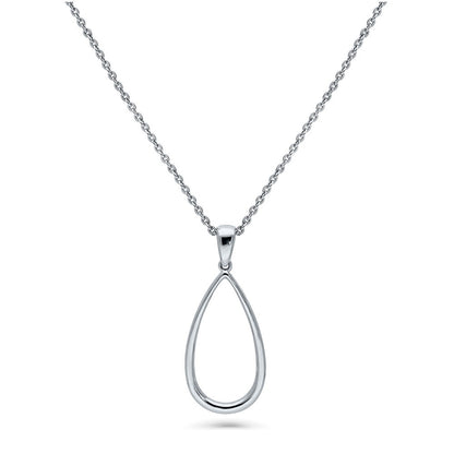 Teardrop Necklace and Earrings in Sterling Silver