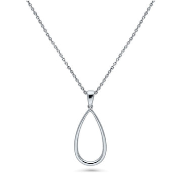 Teardrop Pendant Necklace in Sterling Silver
