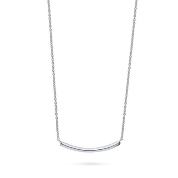 Bar Pendant Necklace in Sterling Silver