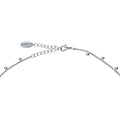 Front view of Bead Paperclip Link Chain Necklace, 2 Piece, Rhodium Plated