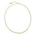 Paperclip Link Chain Necklace, 2 Piece, Yellow Gold Flashed