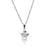 Leaf Imitation Pearl Pendant Necklace in Sterling Silver