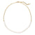 Paperclip White Oval Cultured Pearl Chain Necklace in Sterling Silver