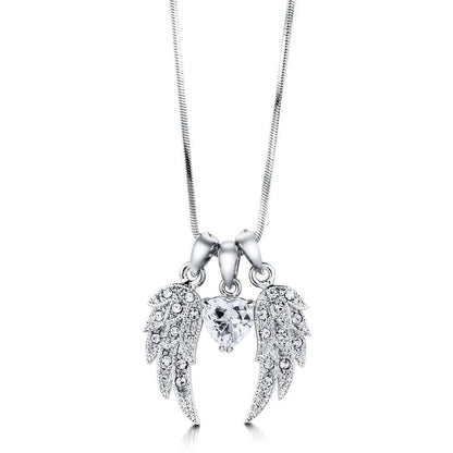 Angel Wings CZ Necklace