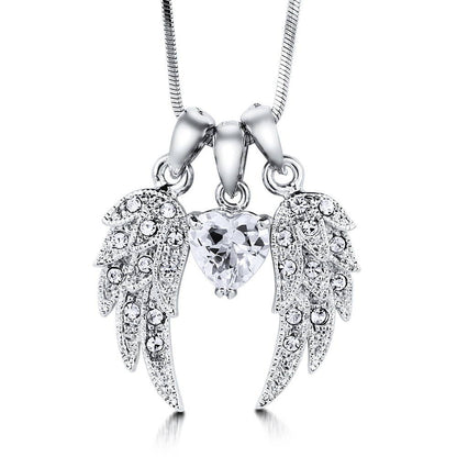 Angel Wings CZ Necklace