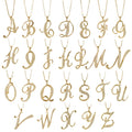 Initial Letter Pendant Necklace in Gold-Tone