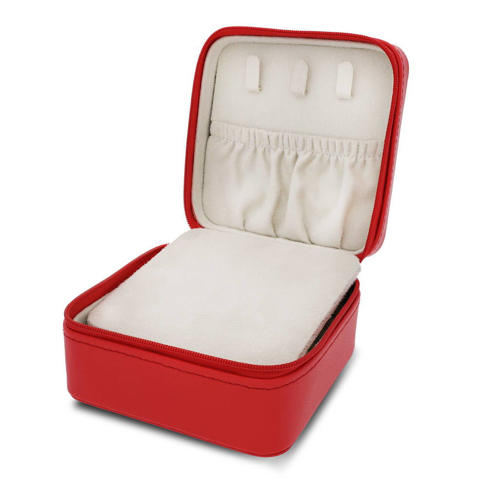 Front view of Travel Jewelry Case Box Organizer, 3 of 11