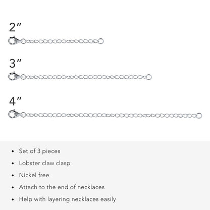 Chain Extension Set in Sterling Silver