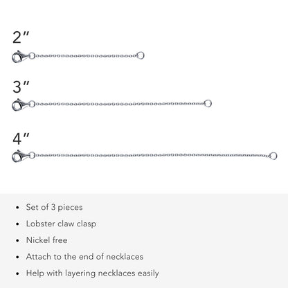 Chain Extension Set in Sterling Silver