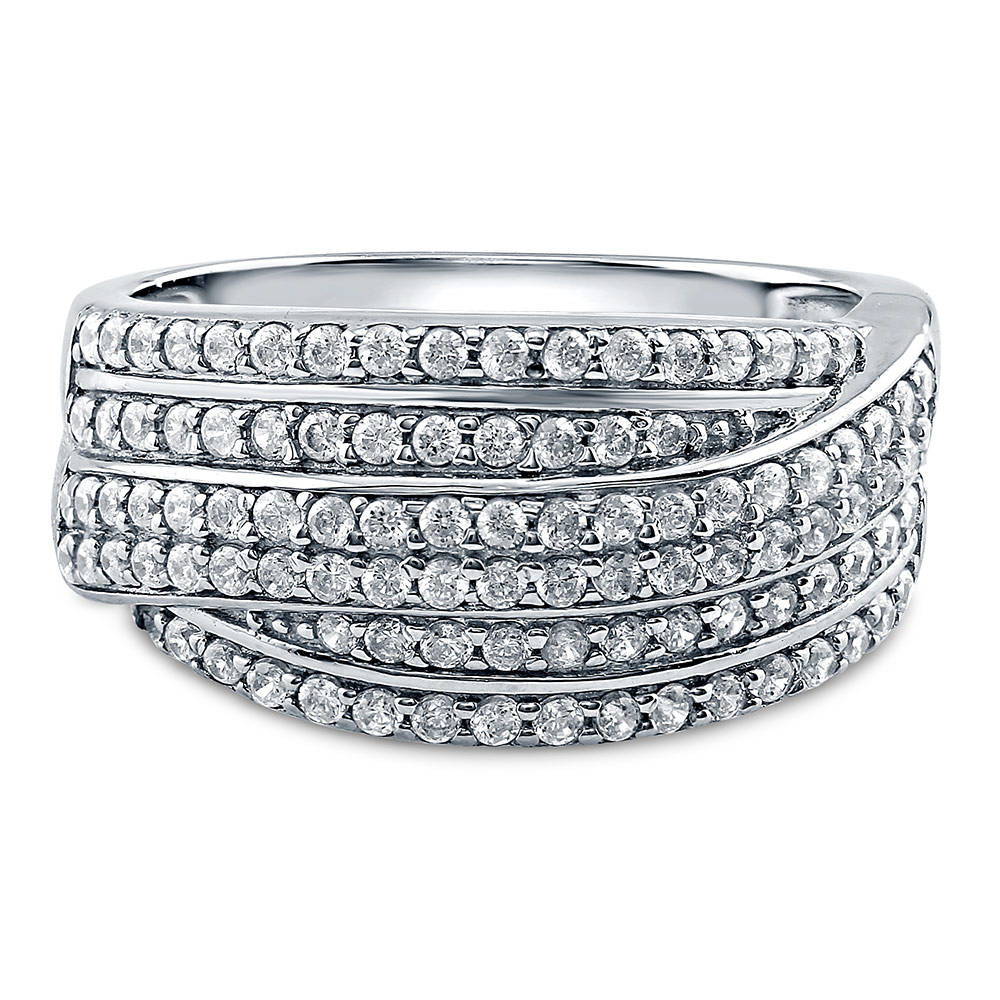 Woven CZ Ring in Sterling Silver, 1 of 5