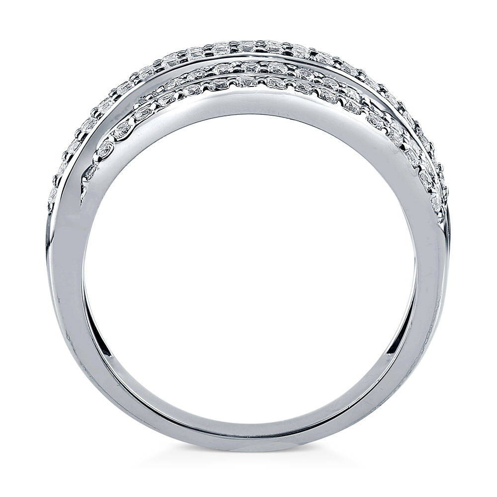 Alternate view of Woven CZ Ring in Sterling Silver, 5 of 5