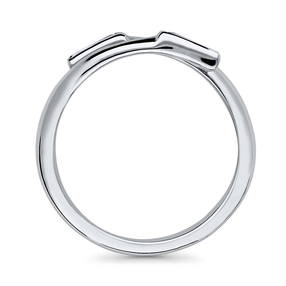 Bypass Wrap CZ Ring in Sterling Silver