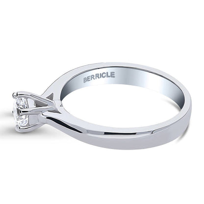 Solitaire 0.45ct CZ Ring in Sterling Silver