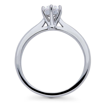 Solitaire 0.45ct CZ Ring in Sterling Silver
