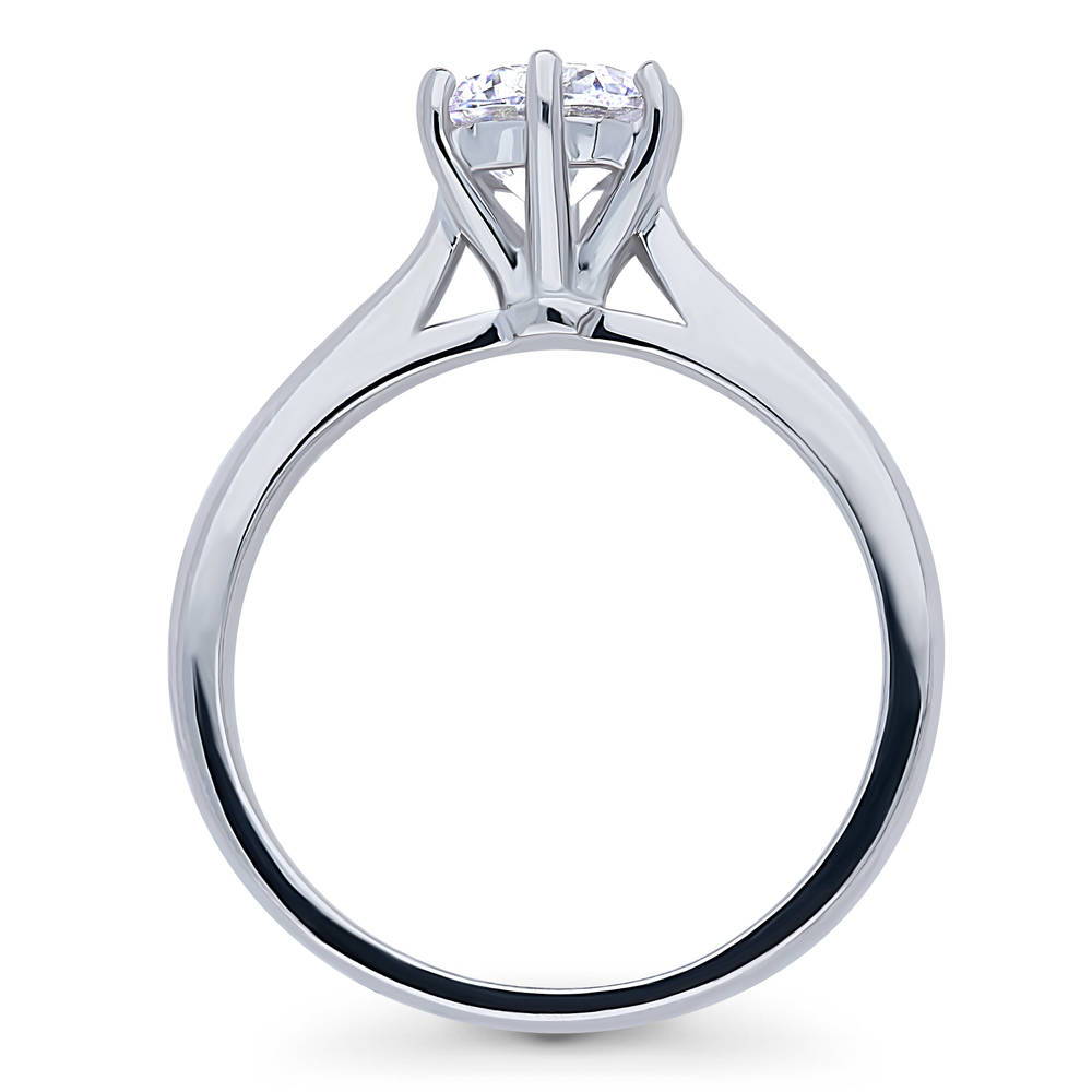 Alternate view of Solitaire 1ct CZ Ring in Sterling Silver, 8 of 8