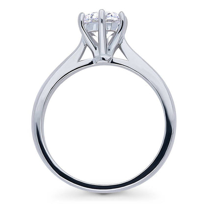 Solitaire 1ct CZ Ring in Sterling Silver