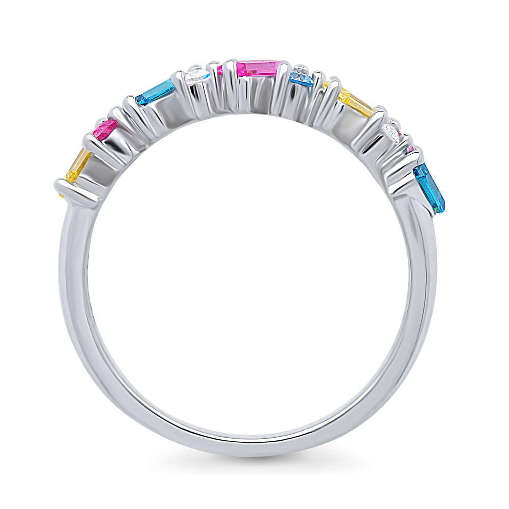 Alternate view of Cluster CZ Band in Sterling Silver, 7 of 7
