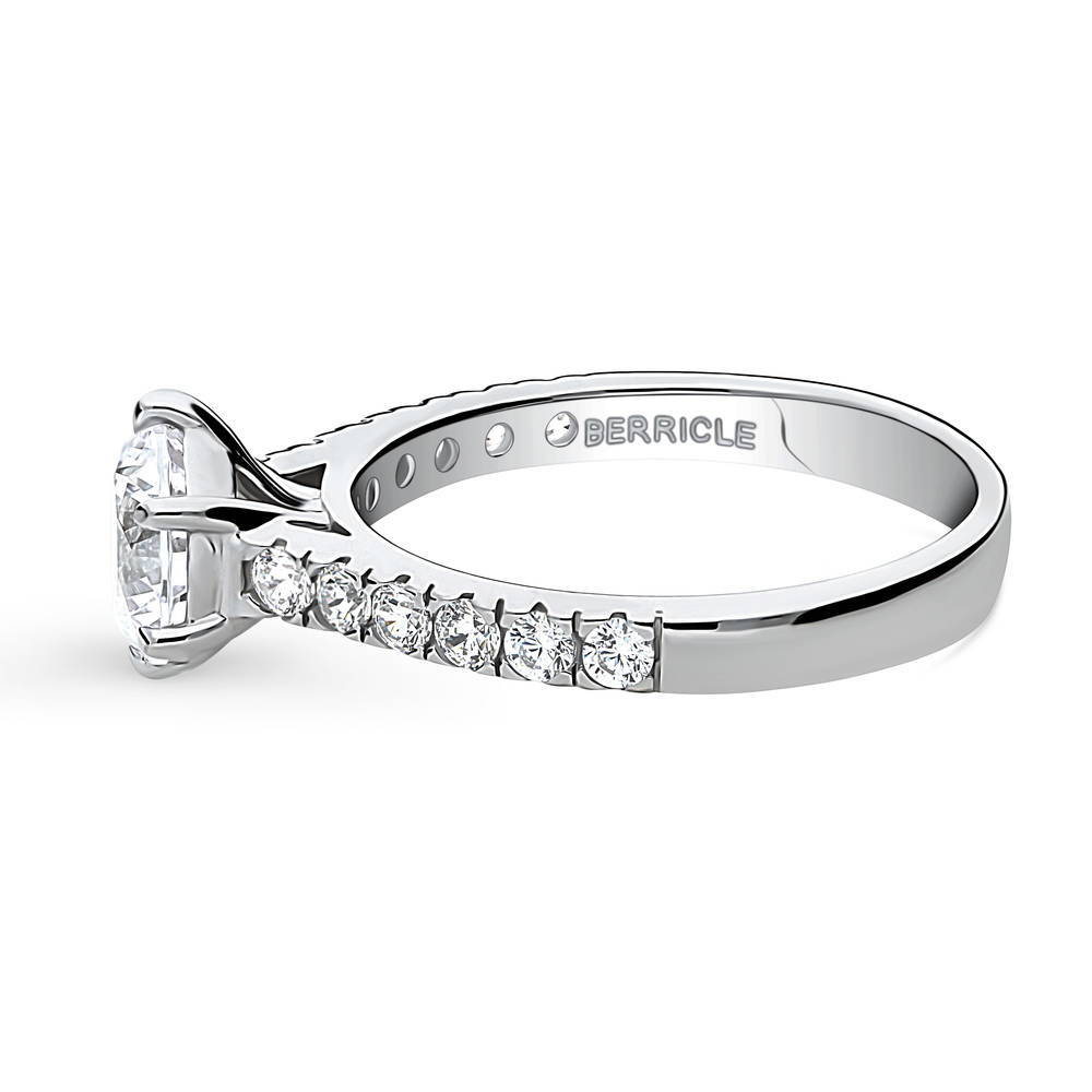 Solitaire 1.25ct Round CZ Ring in Sterling Silver