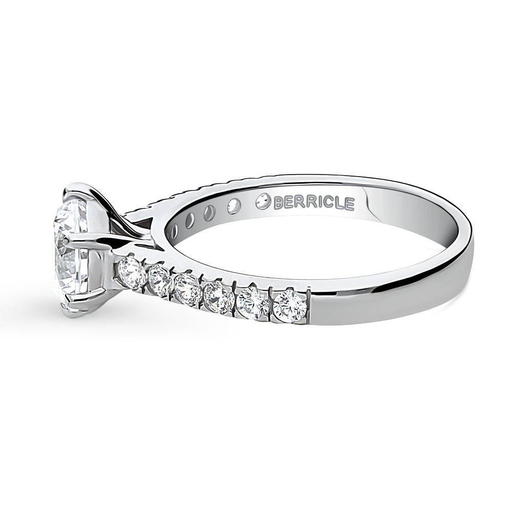 Solitaire 1.25ct CZ Ring in Sterling Silver